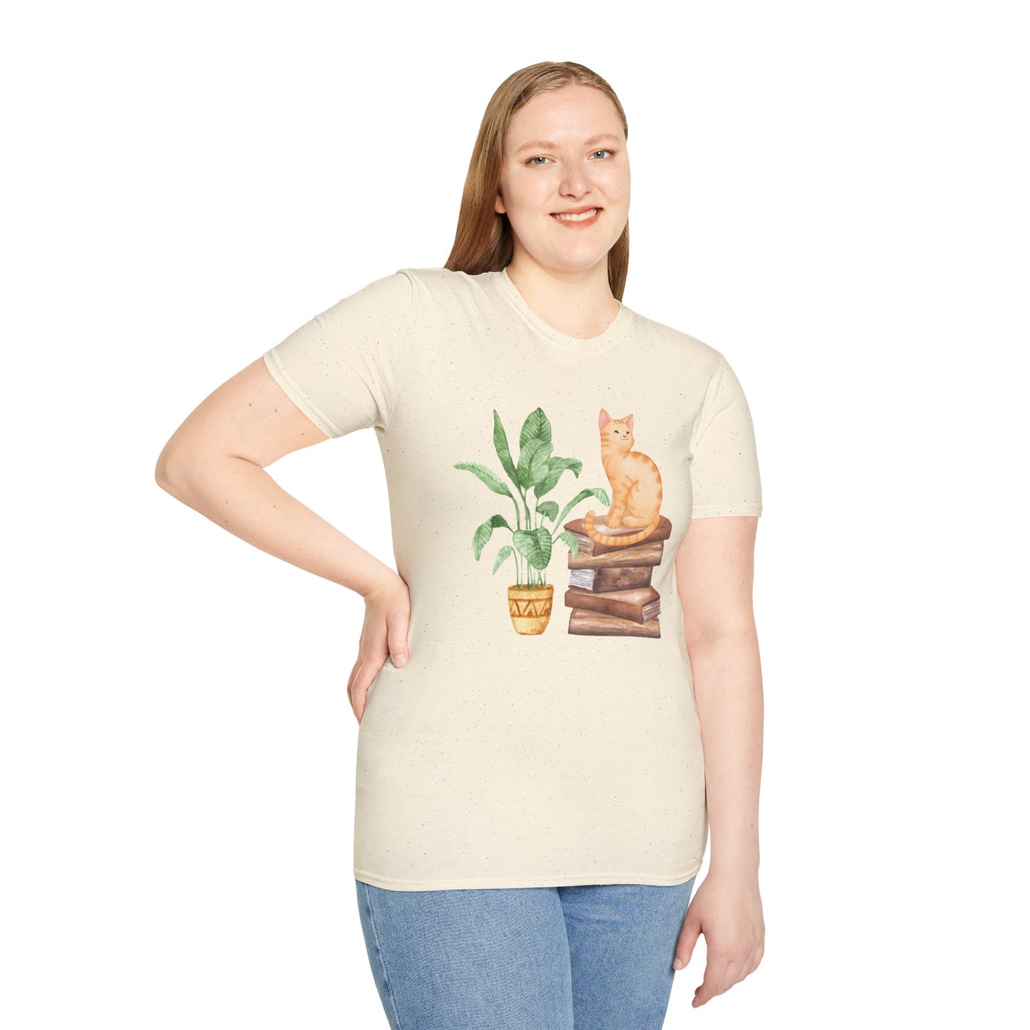 Bookish Cat Unisex Softstyle T-Shirt