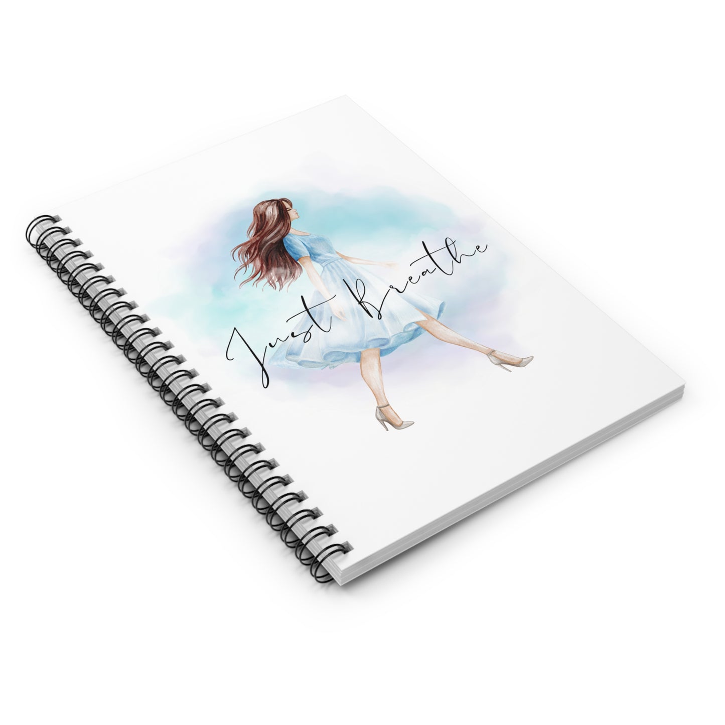 Just Breathe Spiral Notebook - Ruled Line