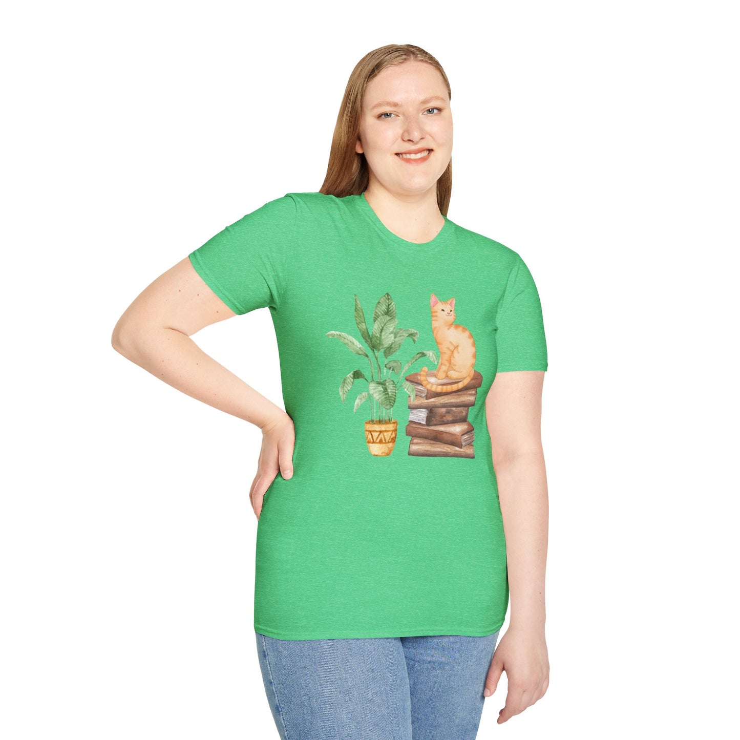 Bookish Cat Unisex Softstyle T-Shirt