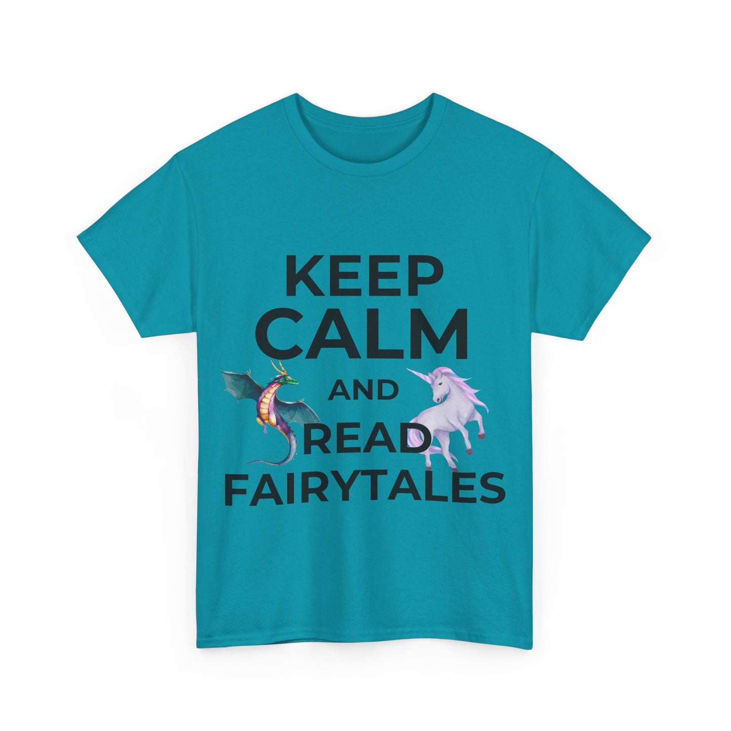 Keep Calm and Read Fairytales - Unisex Heavy Cotton Tee
