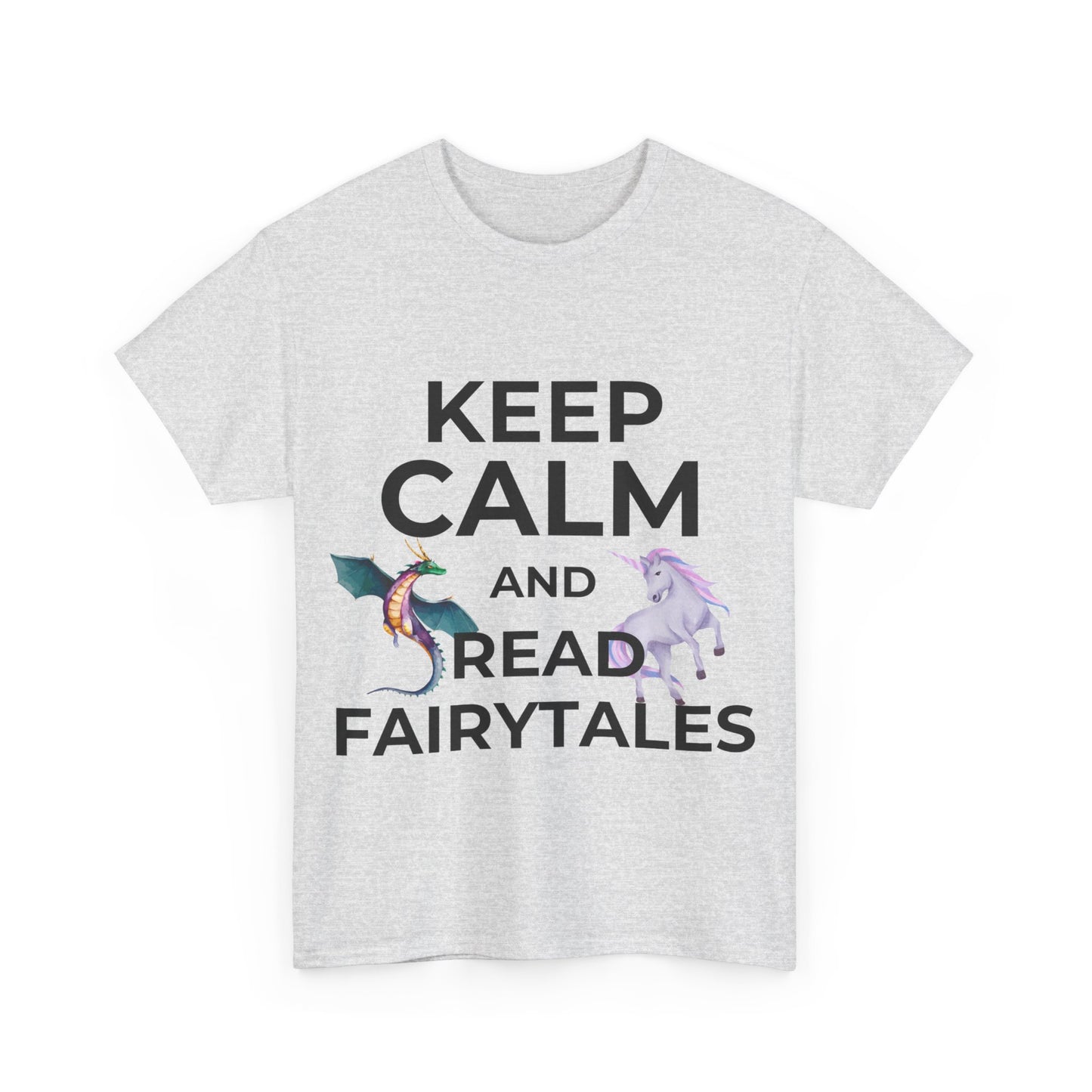 Keep Calm and Read Fairytales - Unisex Heavy Cotton Tee