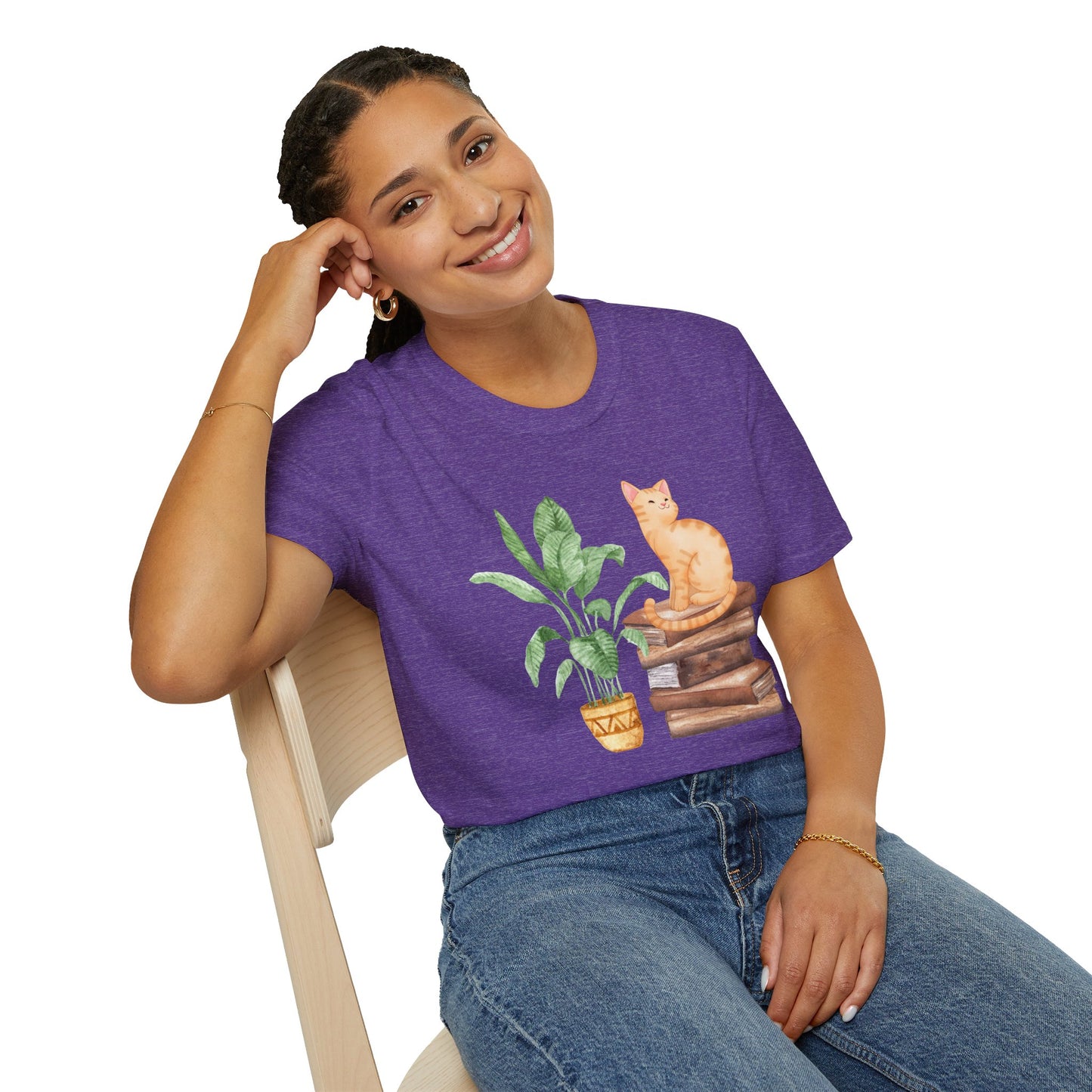 Bookish Cat Unisex Softstyle T-Shirt
