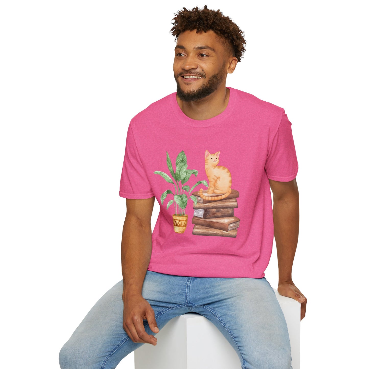 Bookish Cat Unisex Softstyle T-Shirt