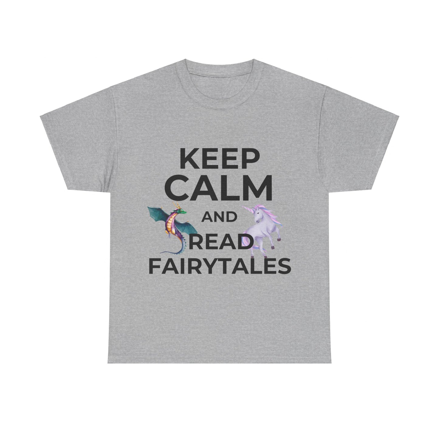 Keep Calm and Read Fairytales - Unisex Heavy Cotton Tee