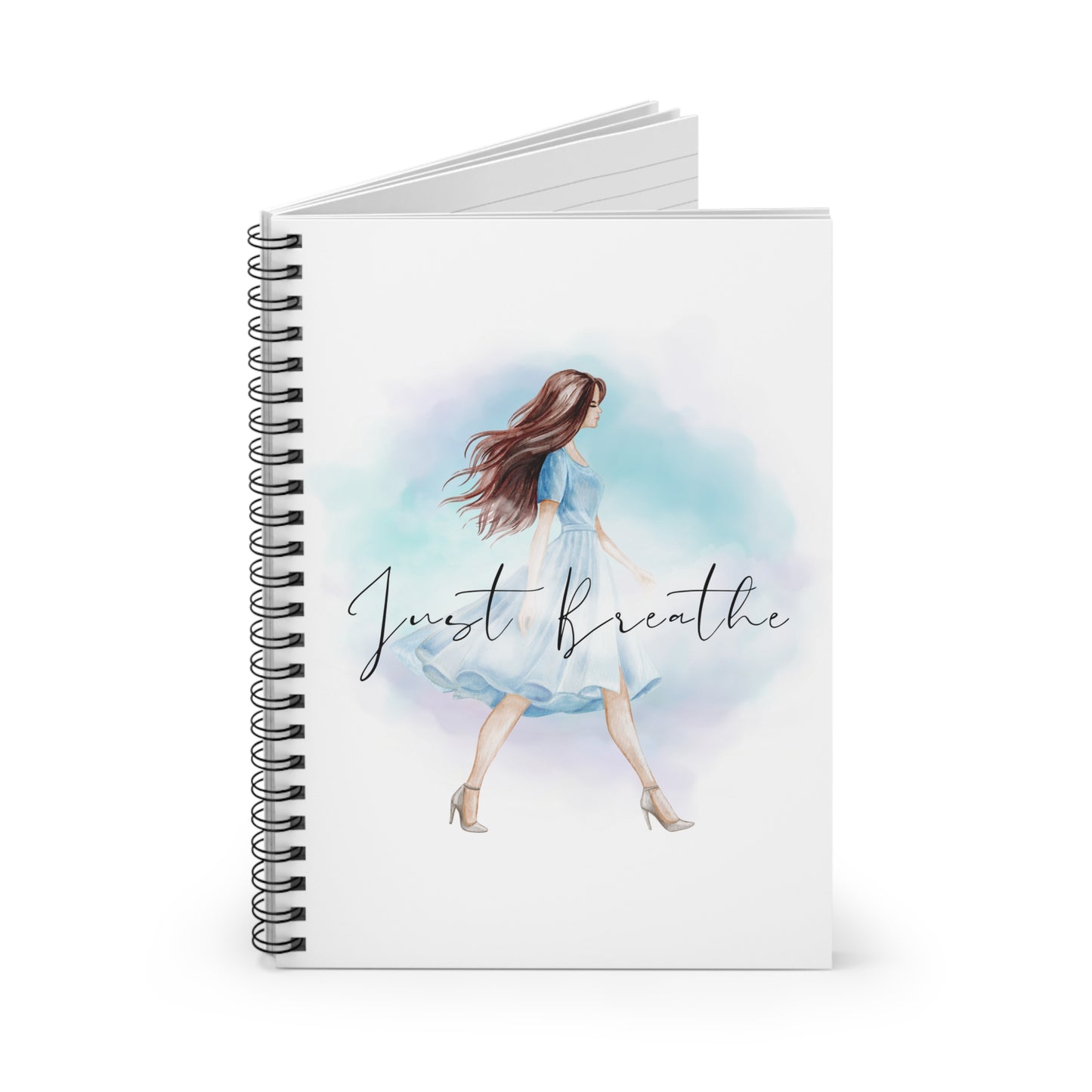 Just Breathe Spiral Notebook - Ruled Line