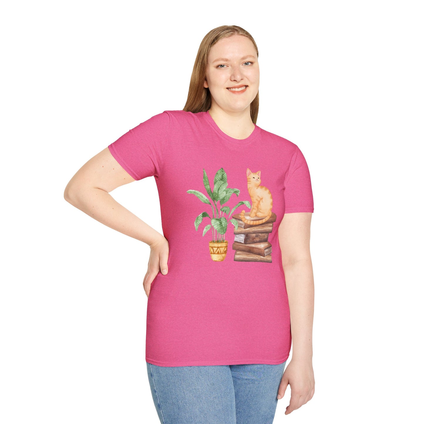 Bookish Cat Unisex Softstyle T-Shirt