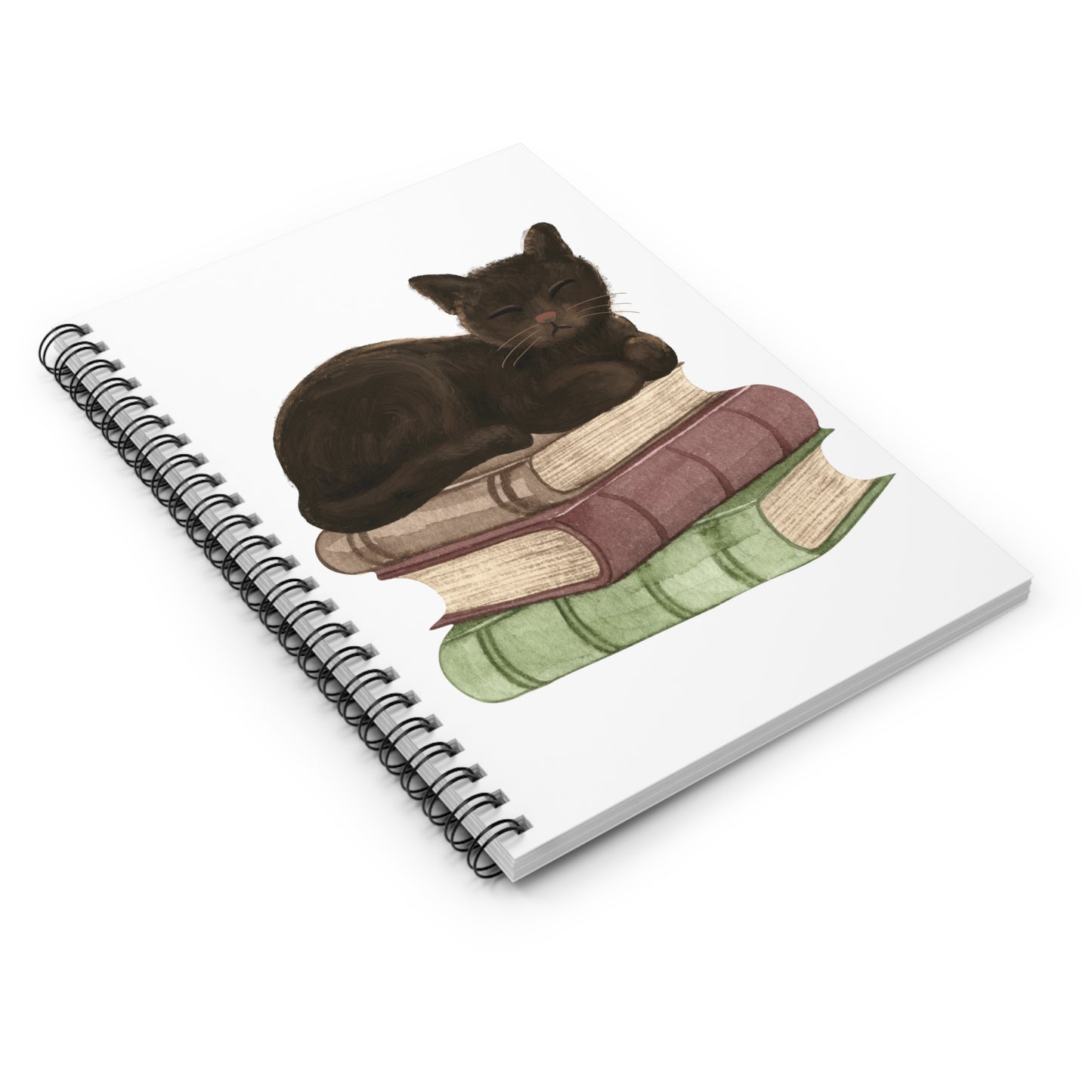 Bookish Cat Spiral Notebook - Ruled Line