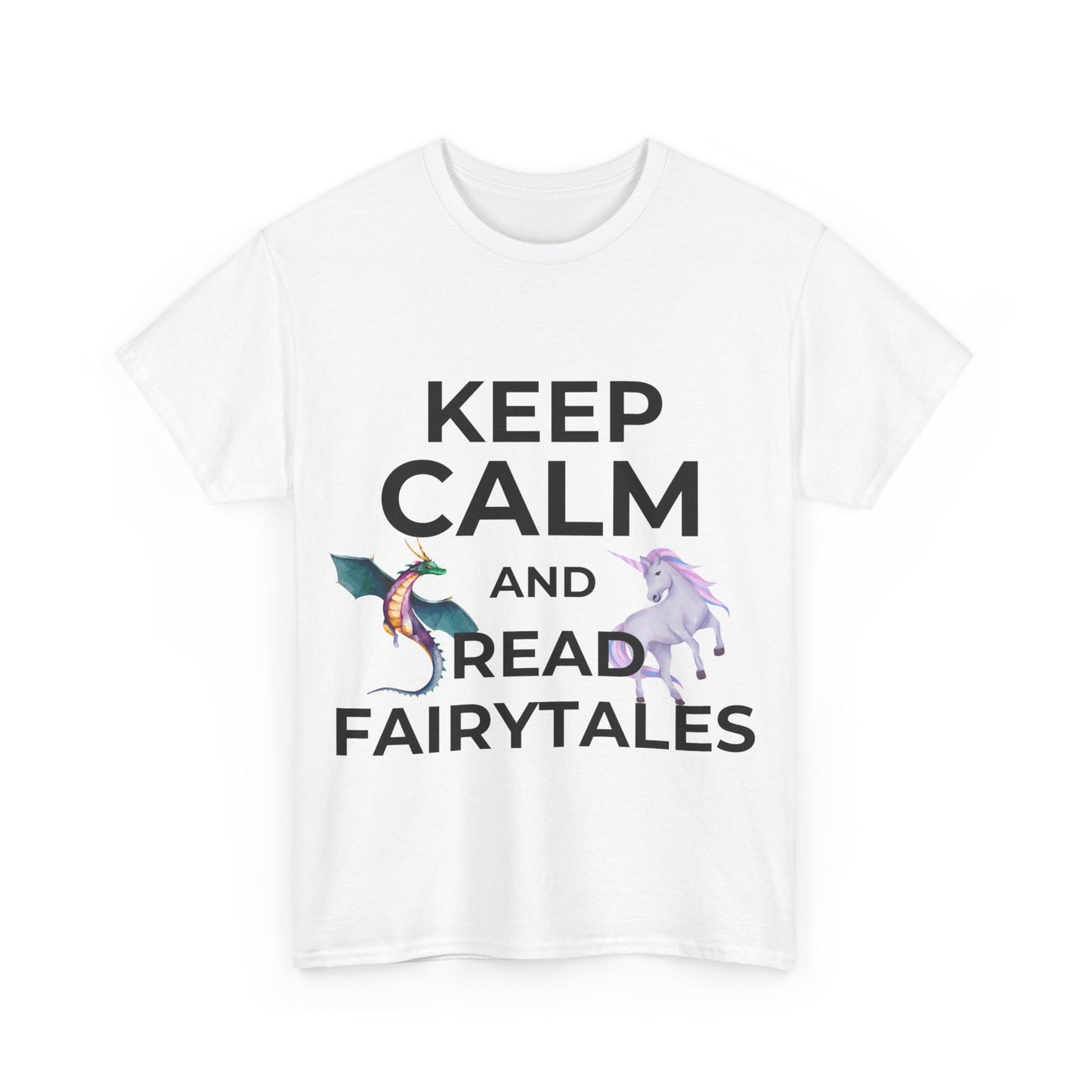 Keep Calm and Read Fairytales - Unisex Heavy Cotton Tee