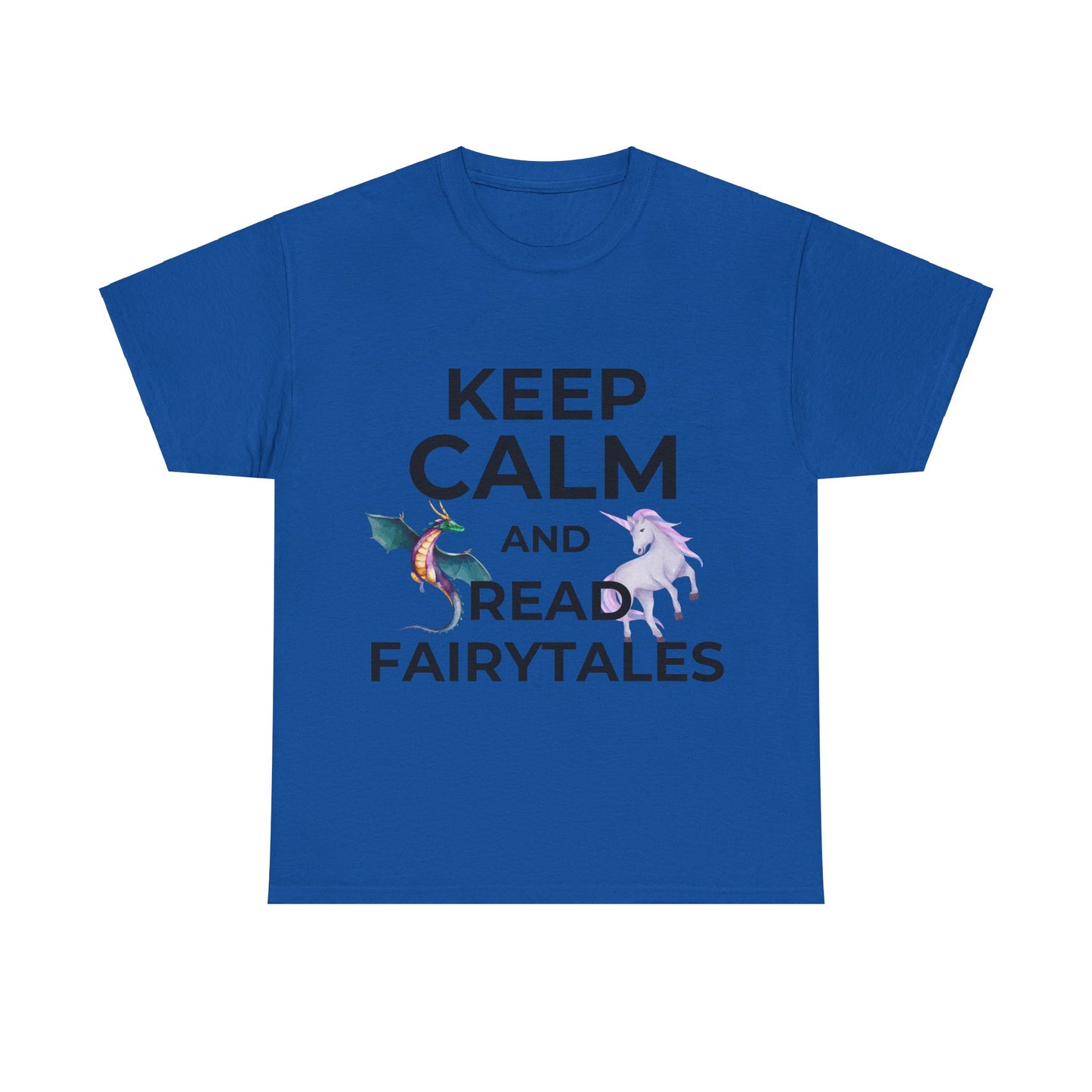 Keep Calm and Read Fairytales - Unisex Heavy Cotton Tee