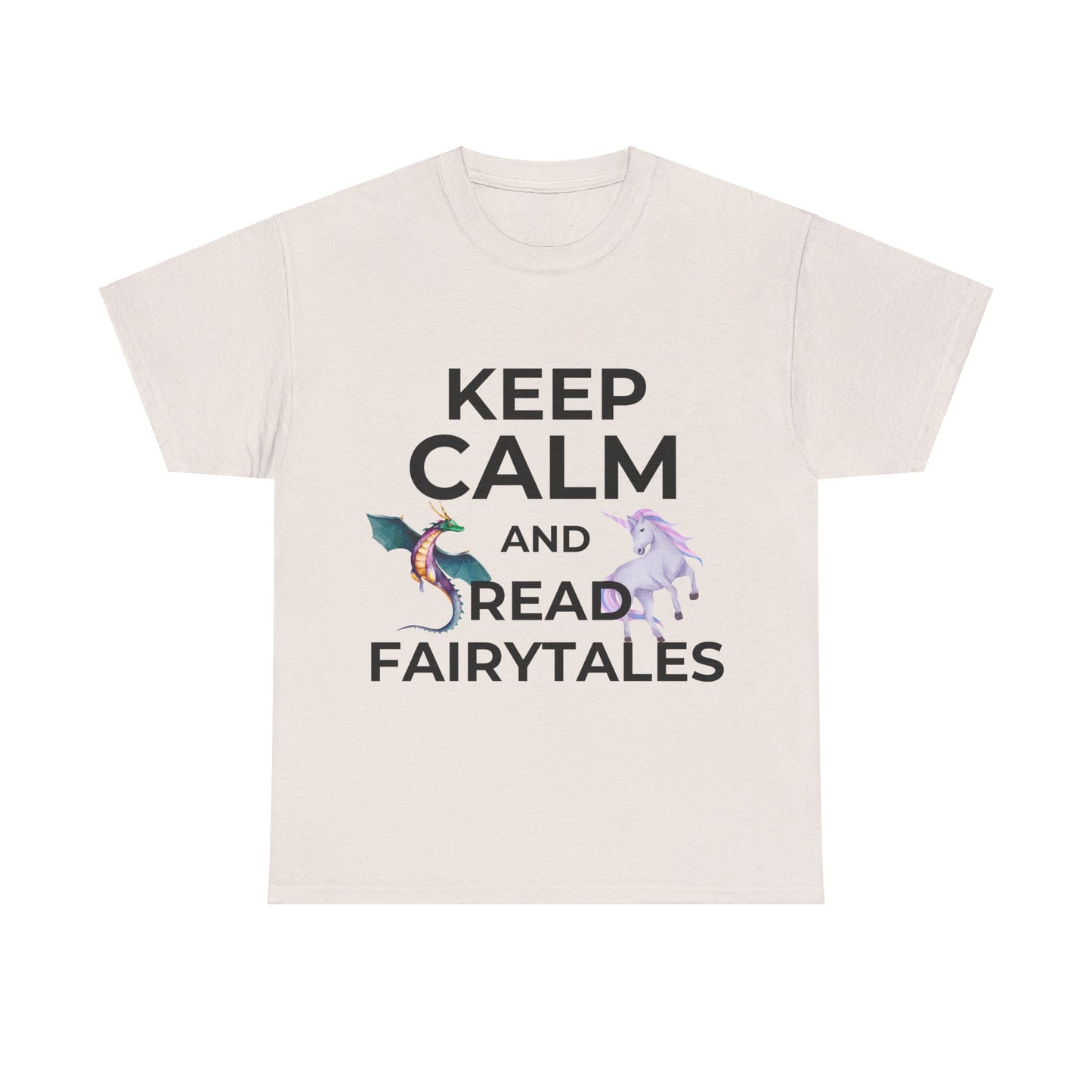 Keep Calm and Read Fairytales - Unisex Heavy Cotton Tee