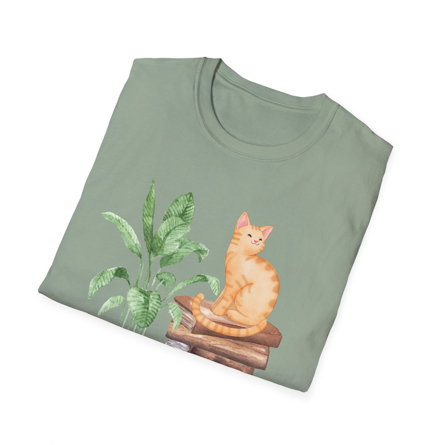 Bookish Cat Unisex Softstyle T-Shirt