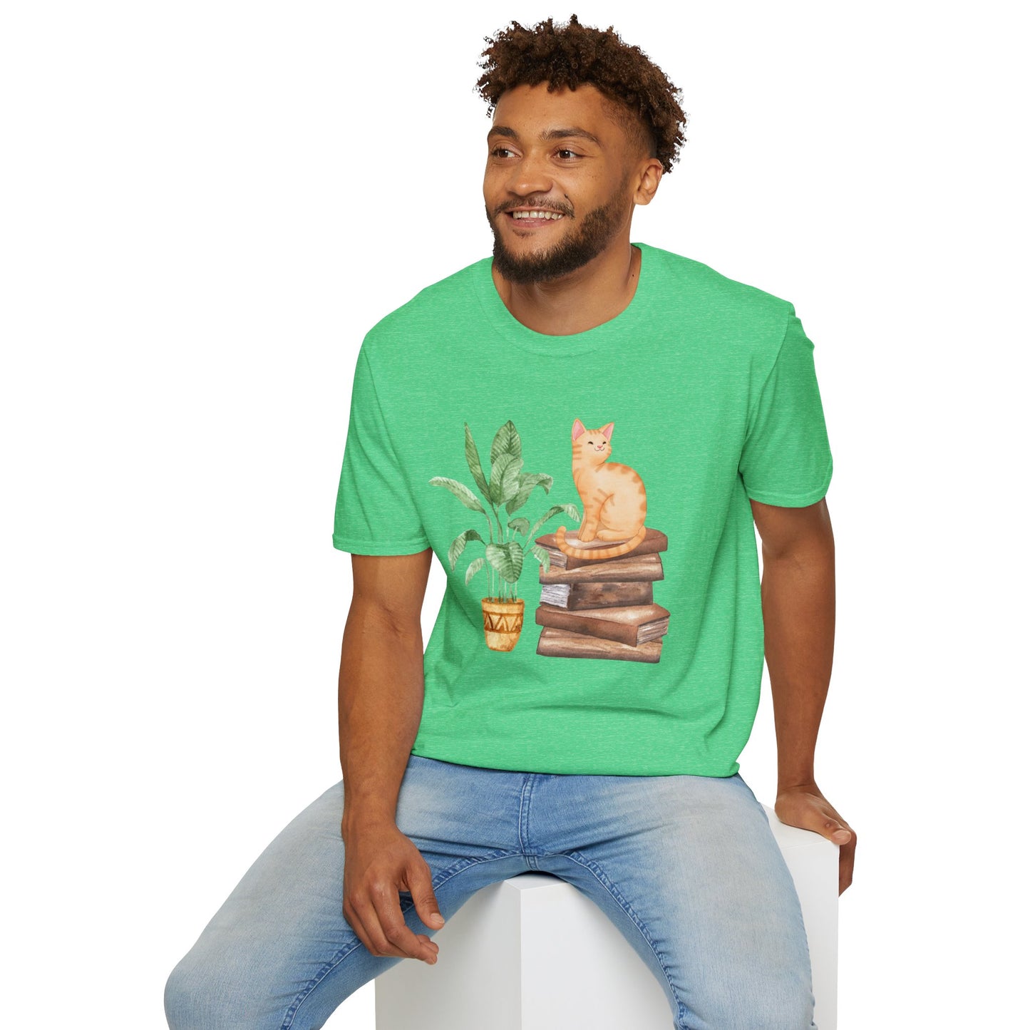 Bookish Cat Unisex Softstyle T-Shirt