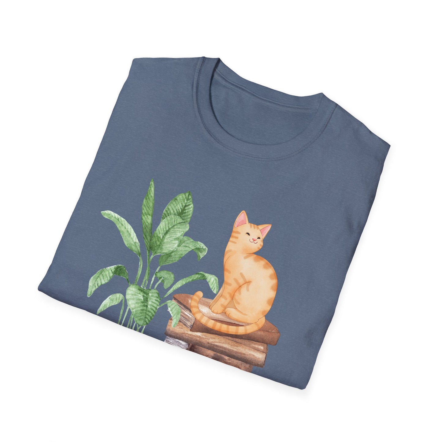 Bookish Cat Unisex Softstyle T-Shirt