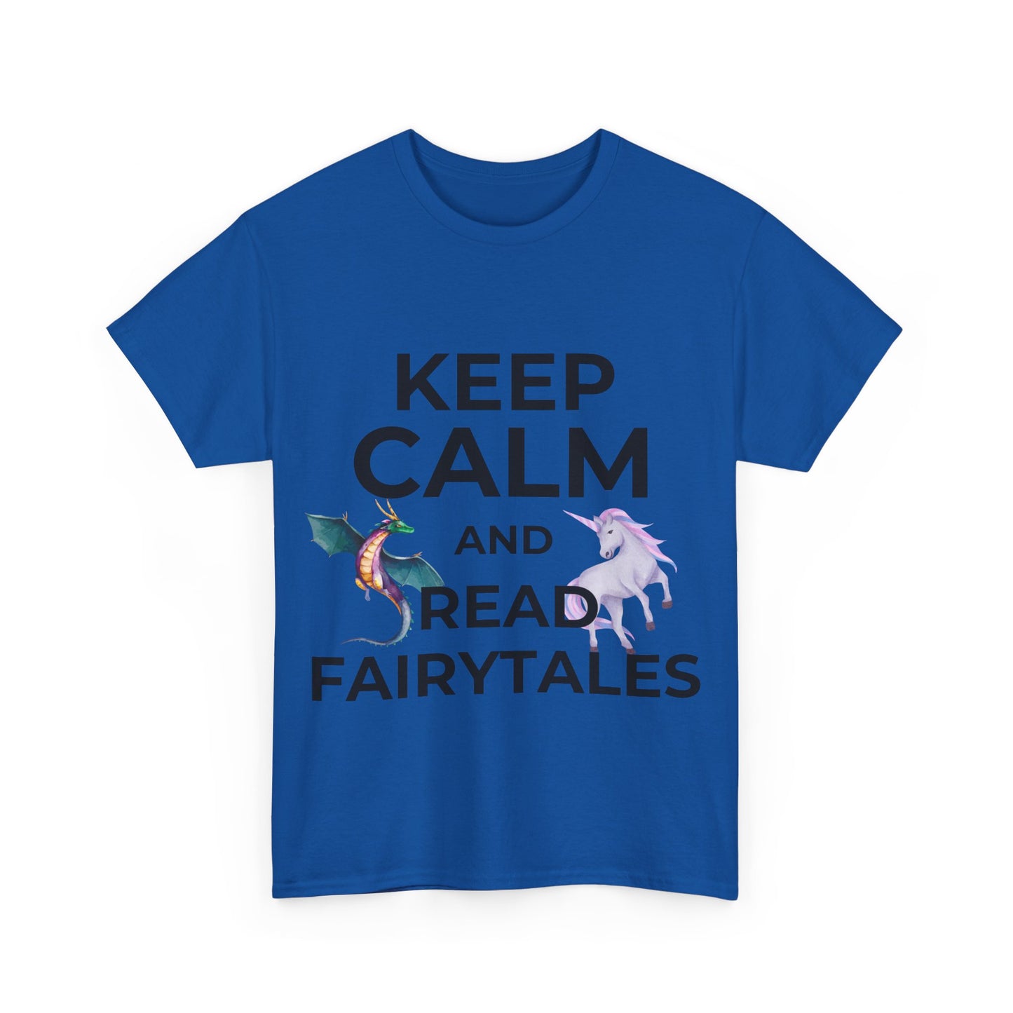 Keep Calm and Read Fairytales - Unisex Heavy Cotton Tee