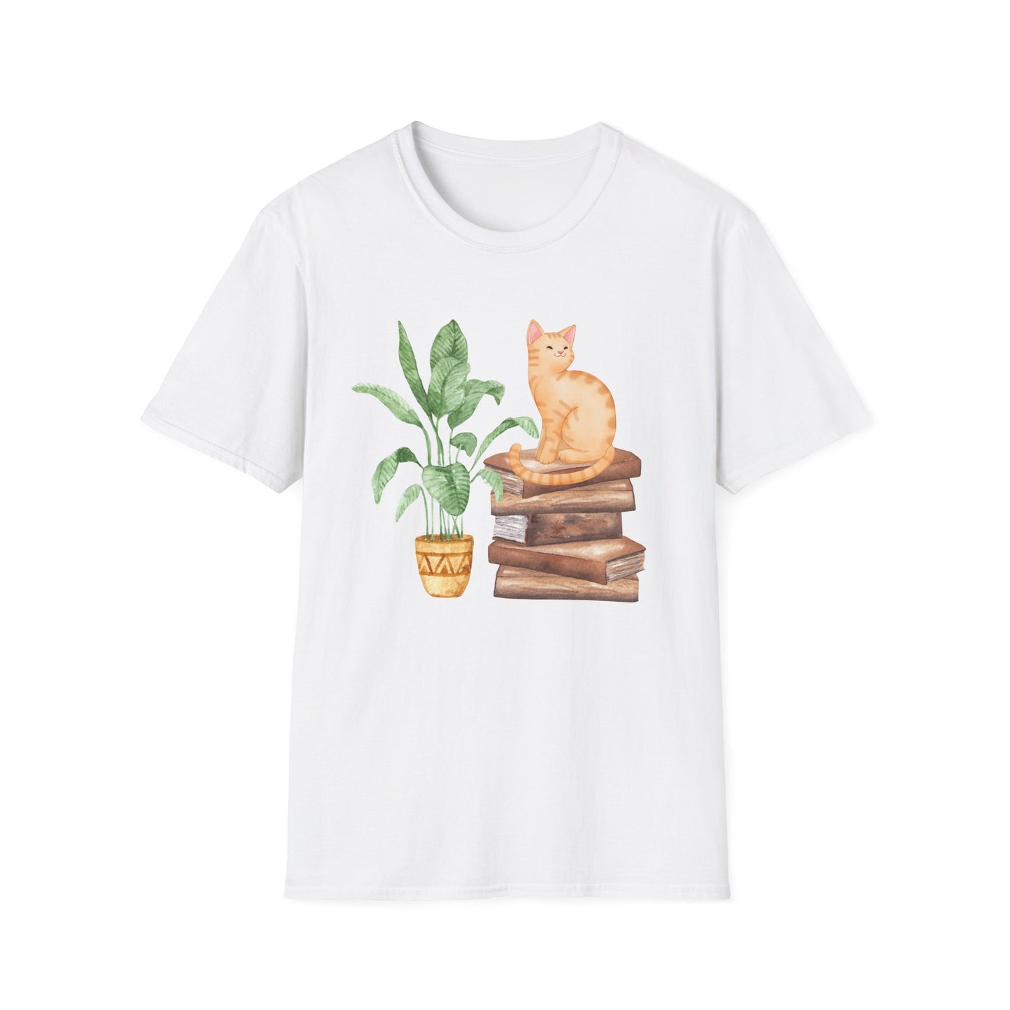Bookish Cat Unisex Softstyle T-Shirt