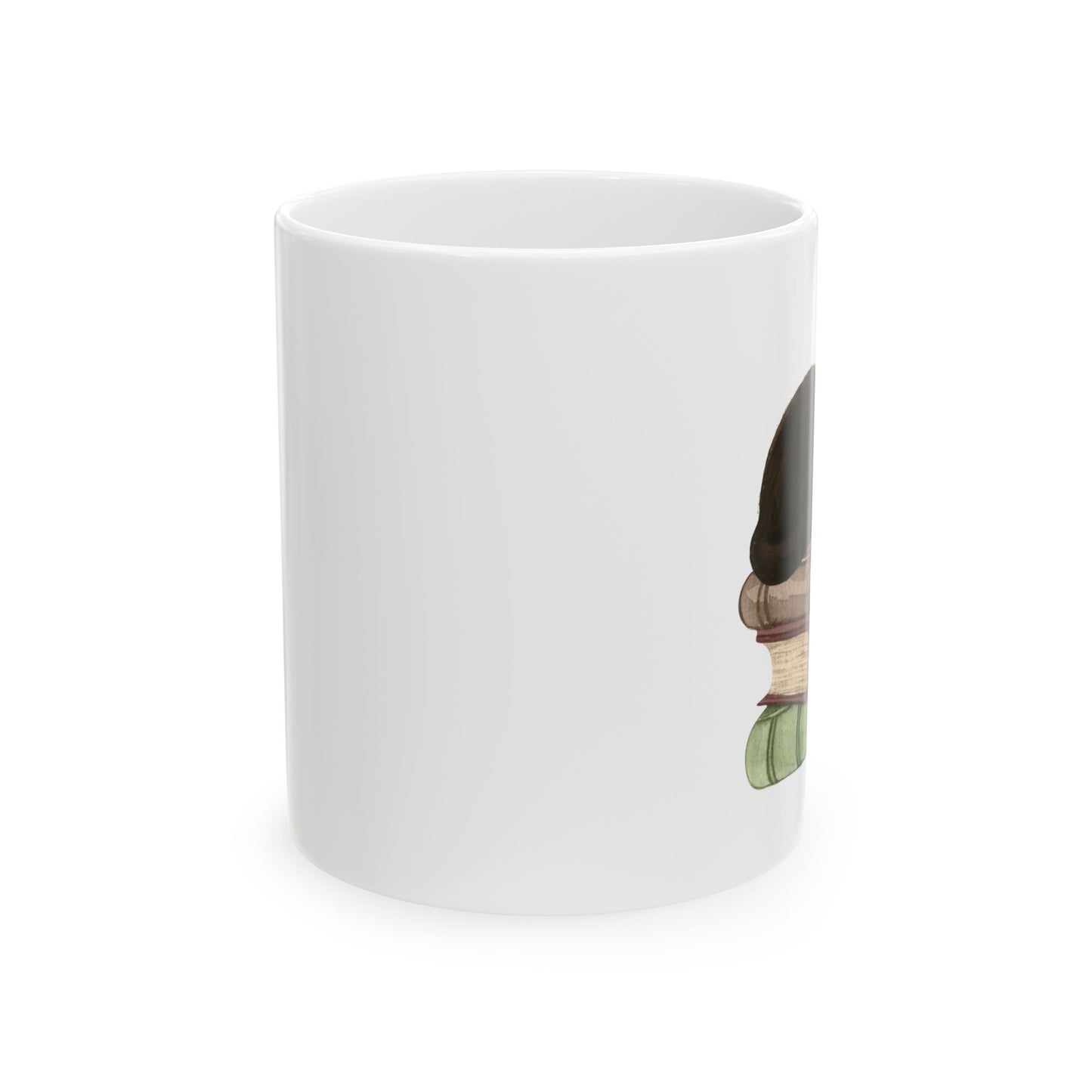 Bookish Cat Ceramic Mug