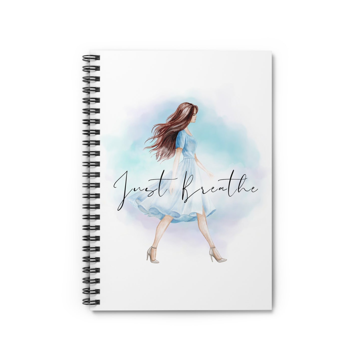 Just Breathe Spiral Notebook - Ruled Line