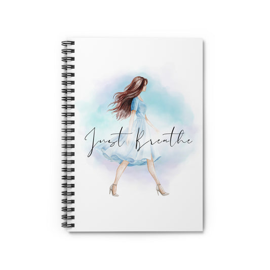 Just Breathe Spiral Notebook - Ruled Line