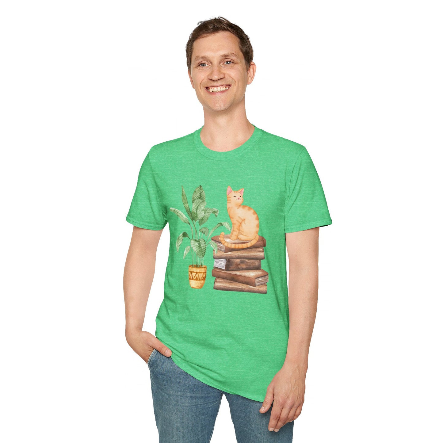 Bookish Cat Unisex Softstyle T-Shirt