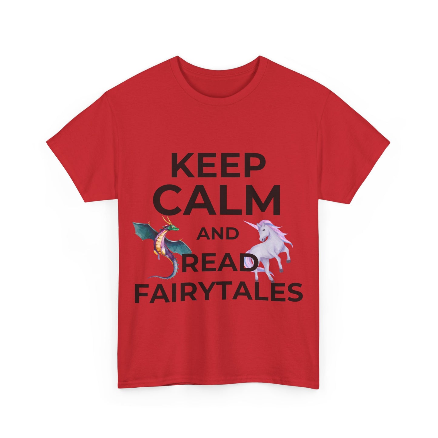 Keep Calm and Read Fairytales - Unisex Heavy Cotton Tee