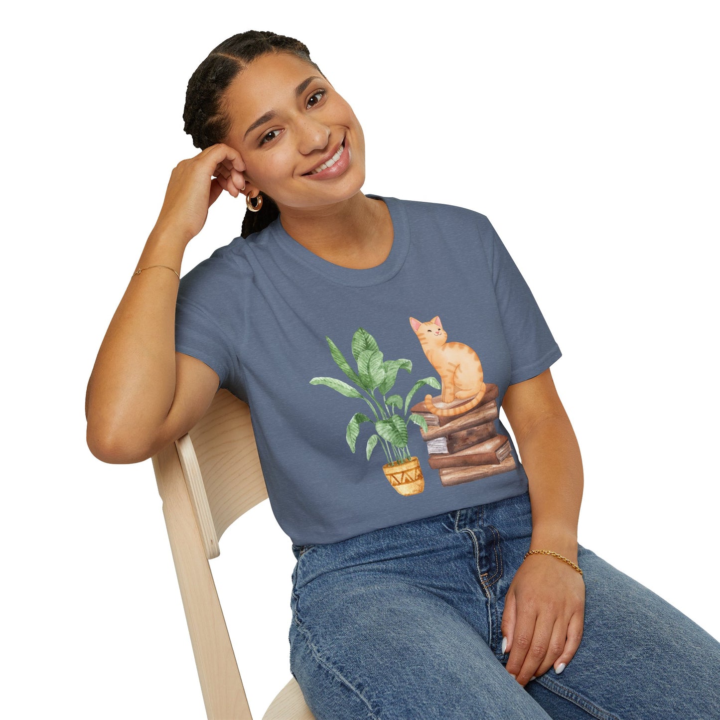 Bookish Cat Unisex Softstyle T-Shirt
