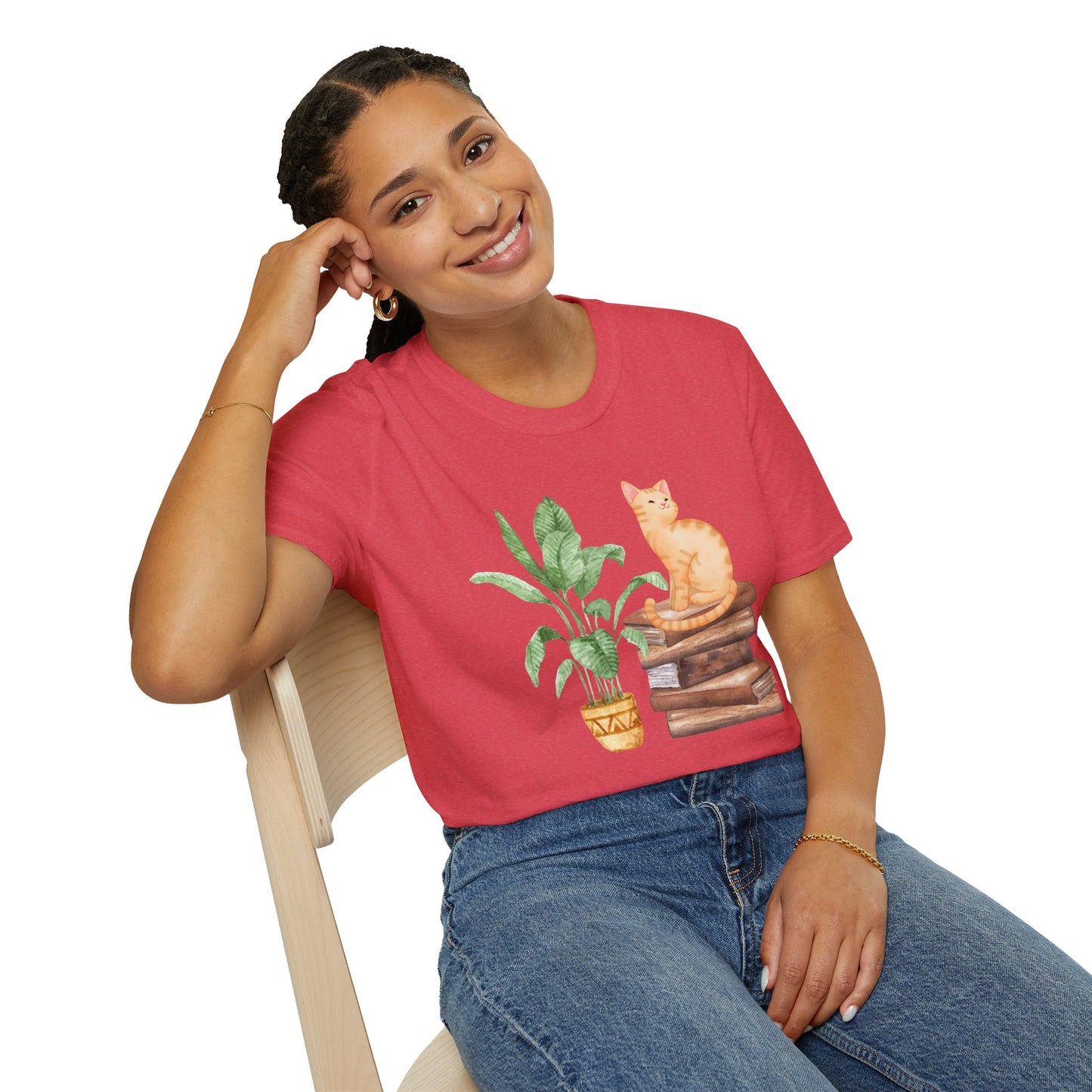 Bookish Cat Unisex Softstyle T-Shirt