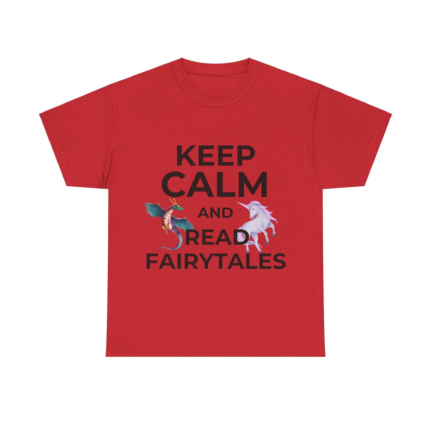 Keep Calm and Read Fairytales - Unisex Heavy Cotton Tee