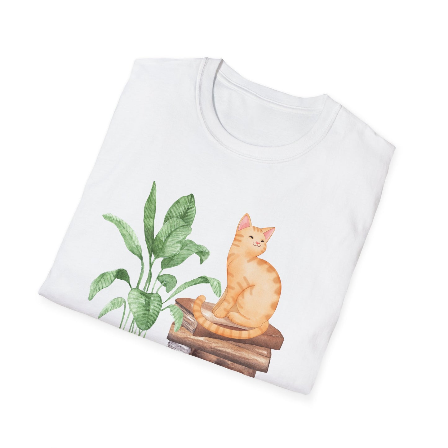 Bookish Cat Unisex Softstyle T-Shirt