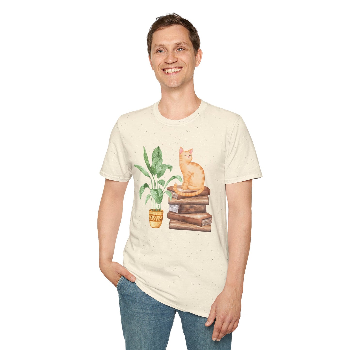 Bookish Cat Unisex Softstyle T-Shirt