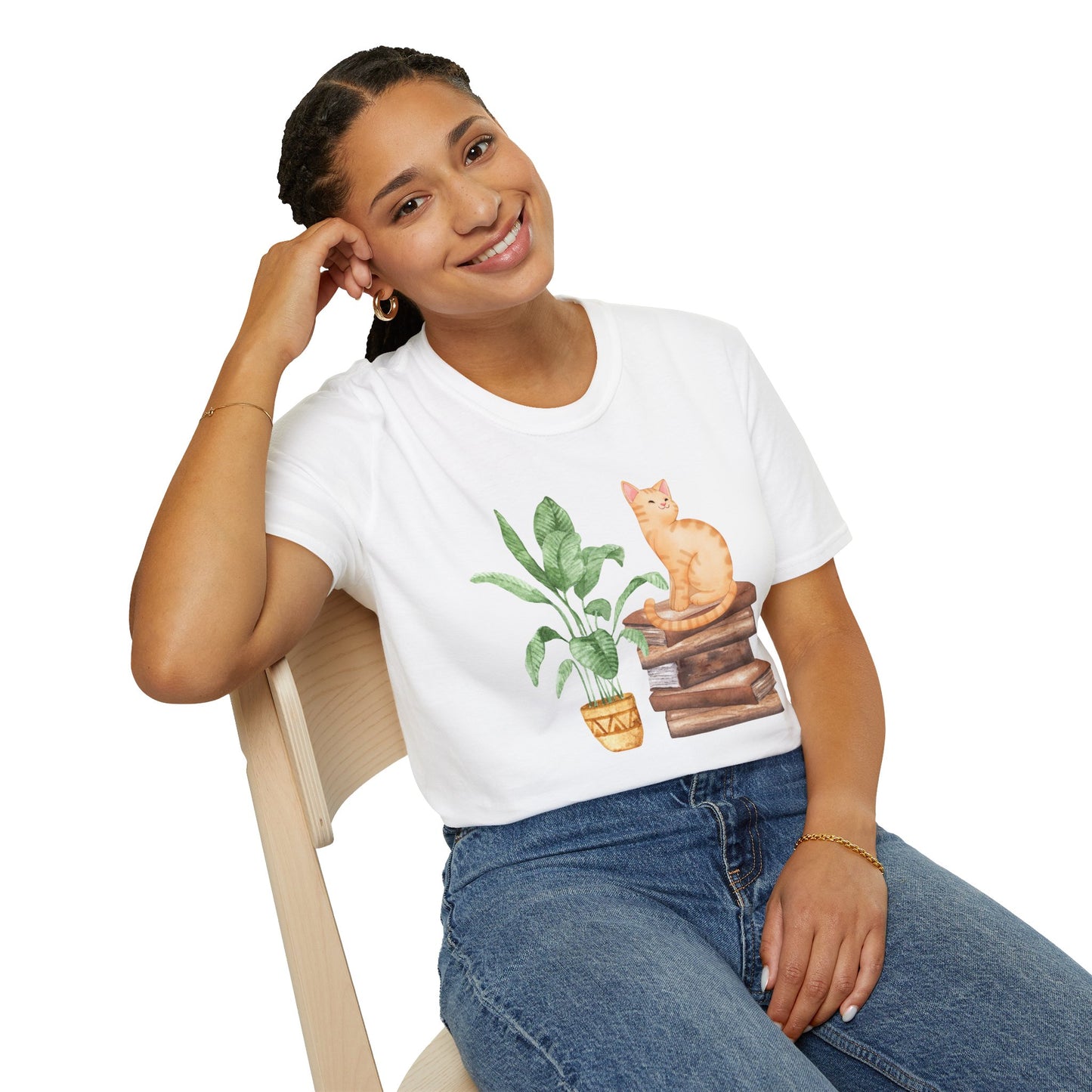 Bookish Cat Unisex Softstyle T-Shirt