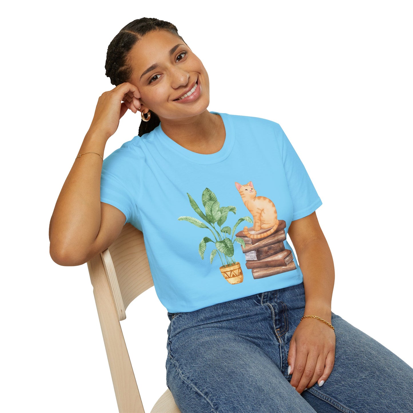 Bookish Cat Unisex Softstyle T-Shirt