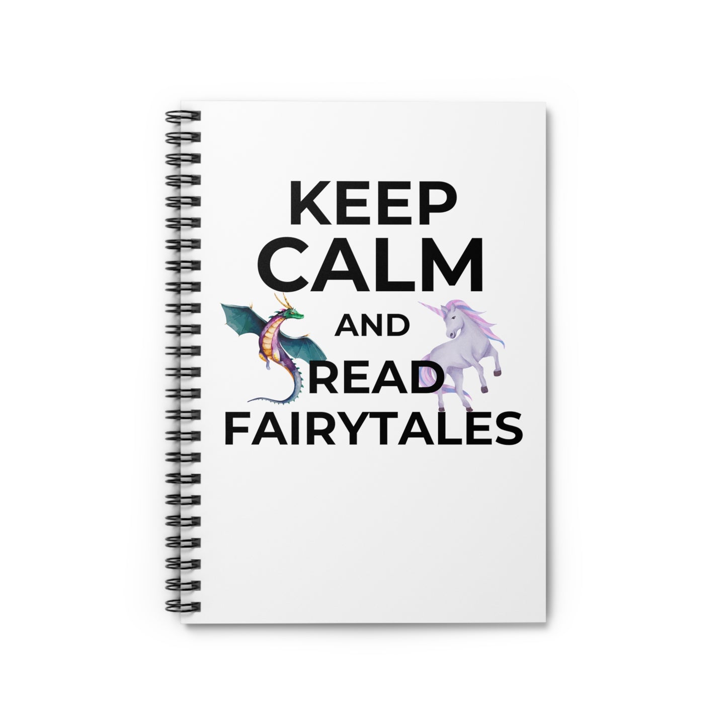 Keep Calm and Read Fairytales Spiral Notebook - Ruled Line