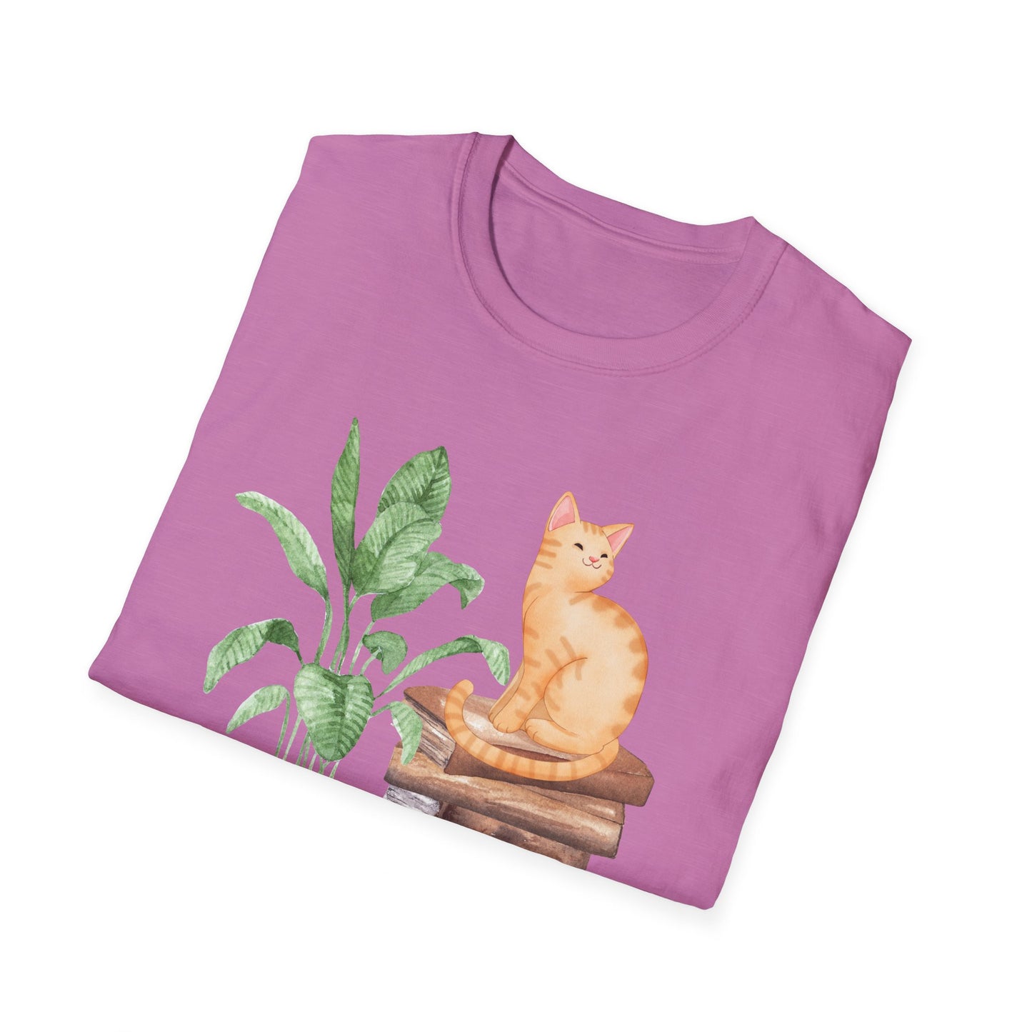 Bookish Cat Unisex Softstyle T-Shirt