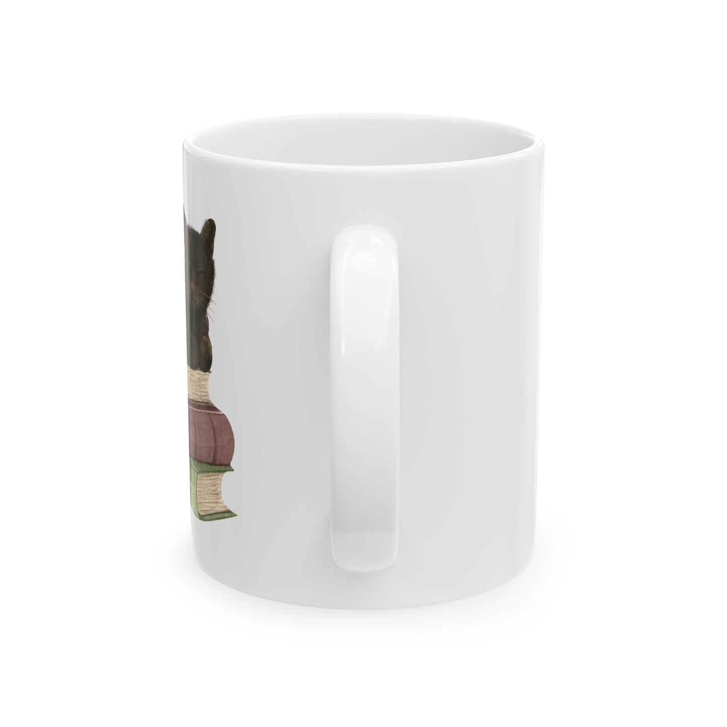 Bookish Cat Ceramic Mug