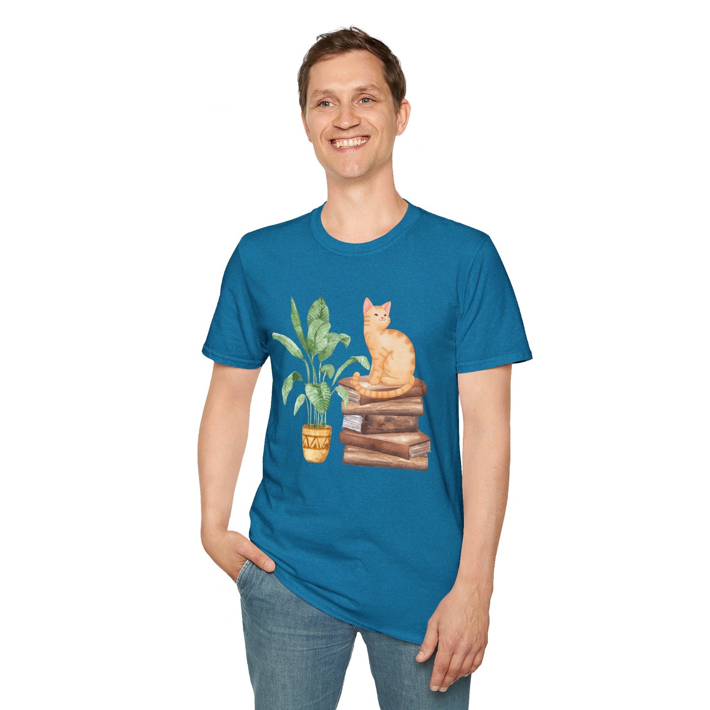 Bookish Cat Unisex Softstyle T-Shirt
