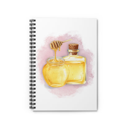 Honey Jar Spiral Notebook — Cute Kitchen-Inspired Ruled Notebook