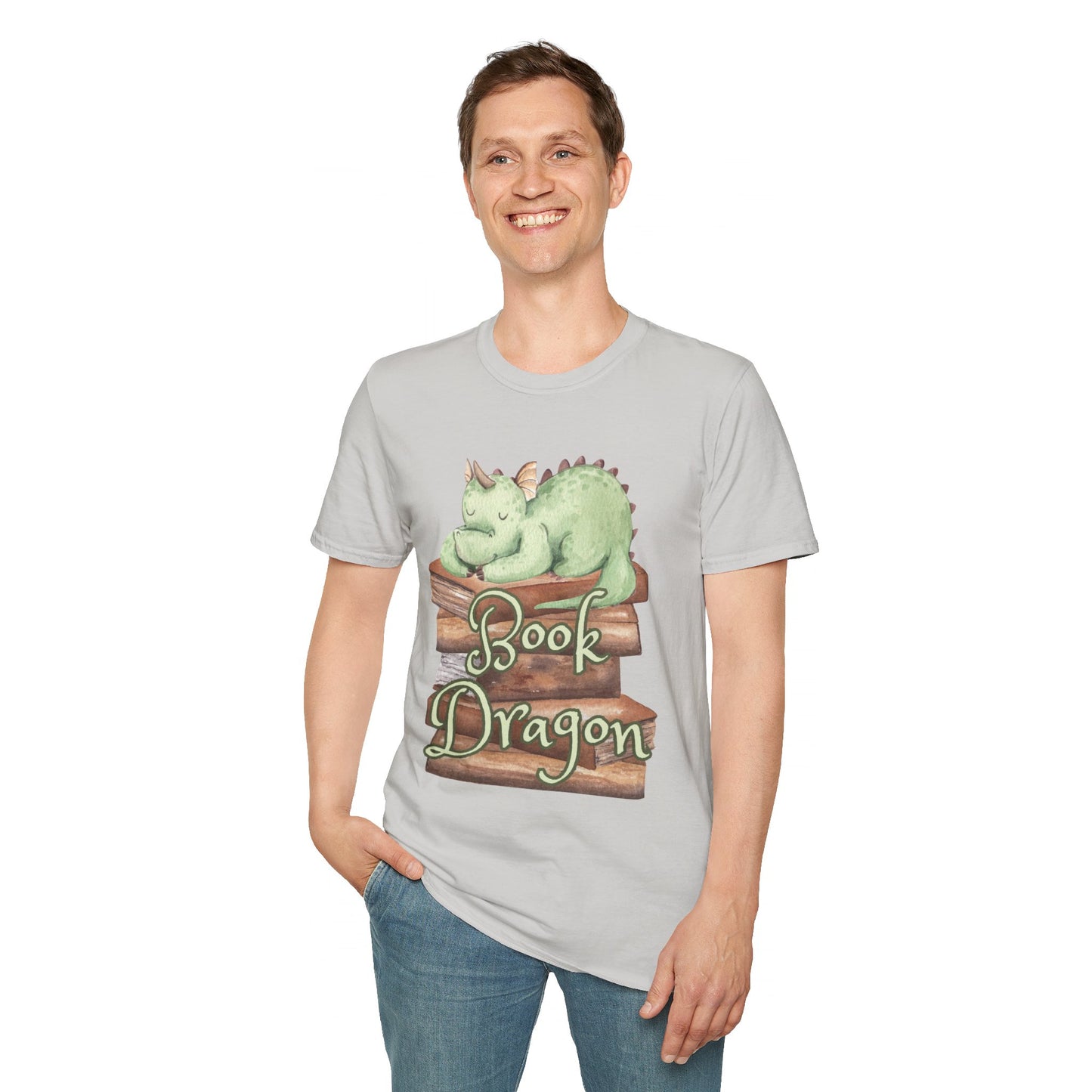 Book Dragon Unisex Softstyle T-Shirt