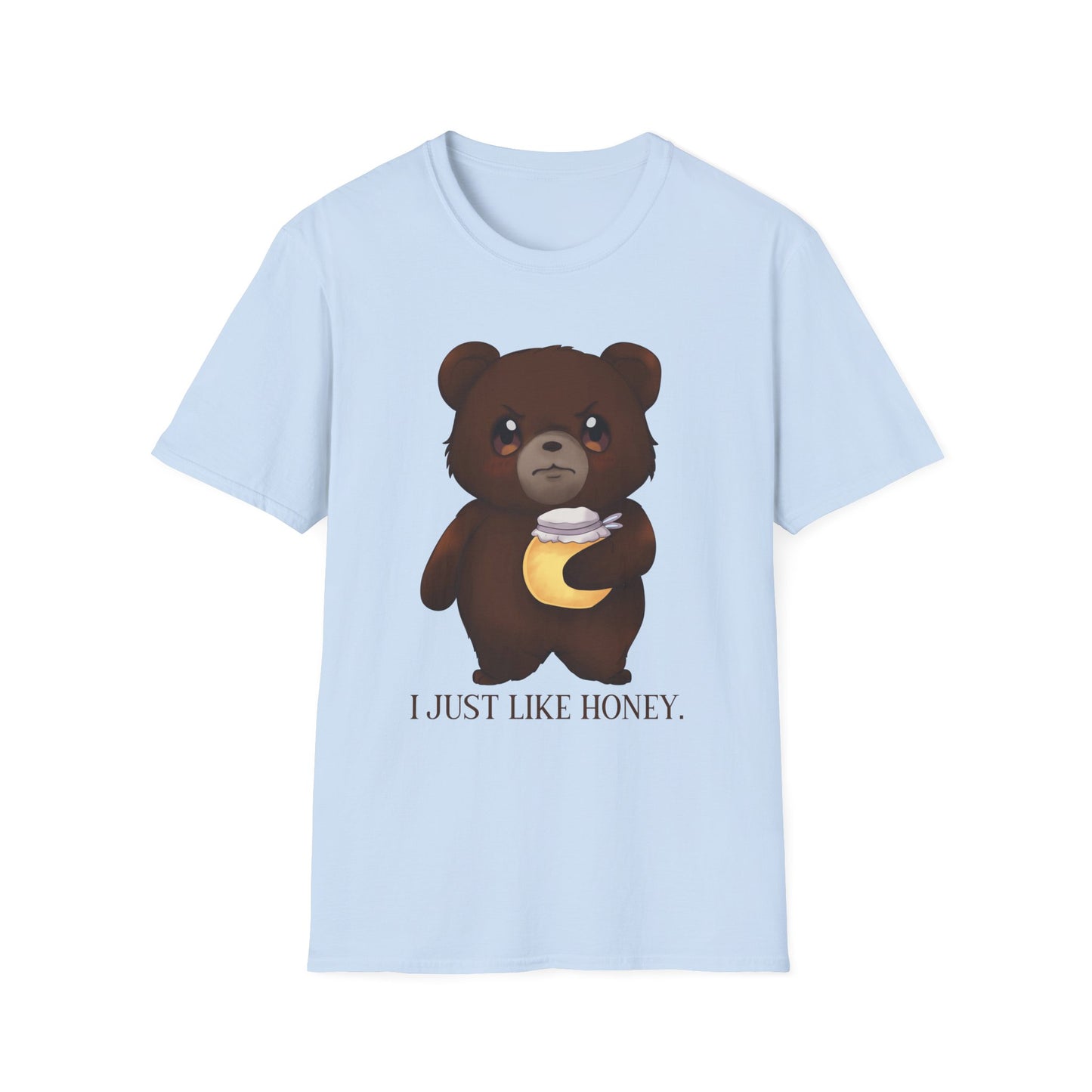 Grumpy Bear "I Just Like Honey" Cute Cartoon Tee