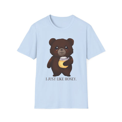 Grumpy Bear "I Just Like Honey" Cute Cartoon Tee