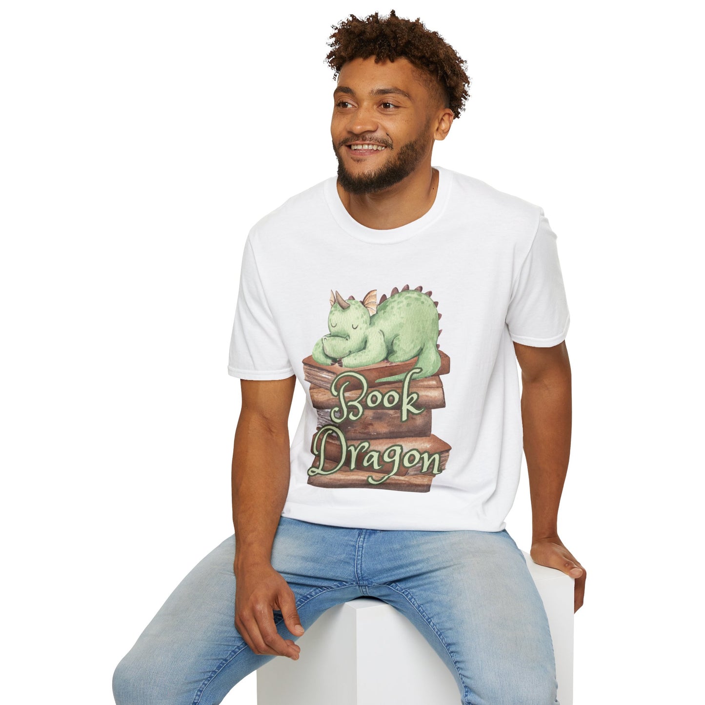 Book Dragon Unisex Softstyle T-Shirt