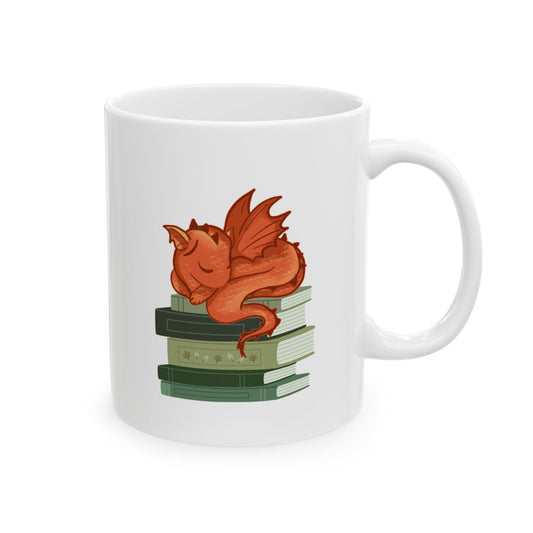 Dragon Hatchling Book Stack Mug