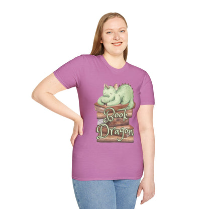 Book Dragon Unisex Softstyle T-Shirt