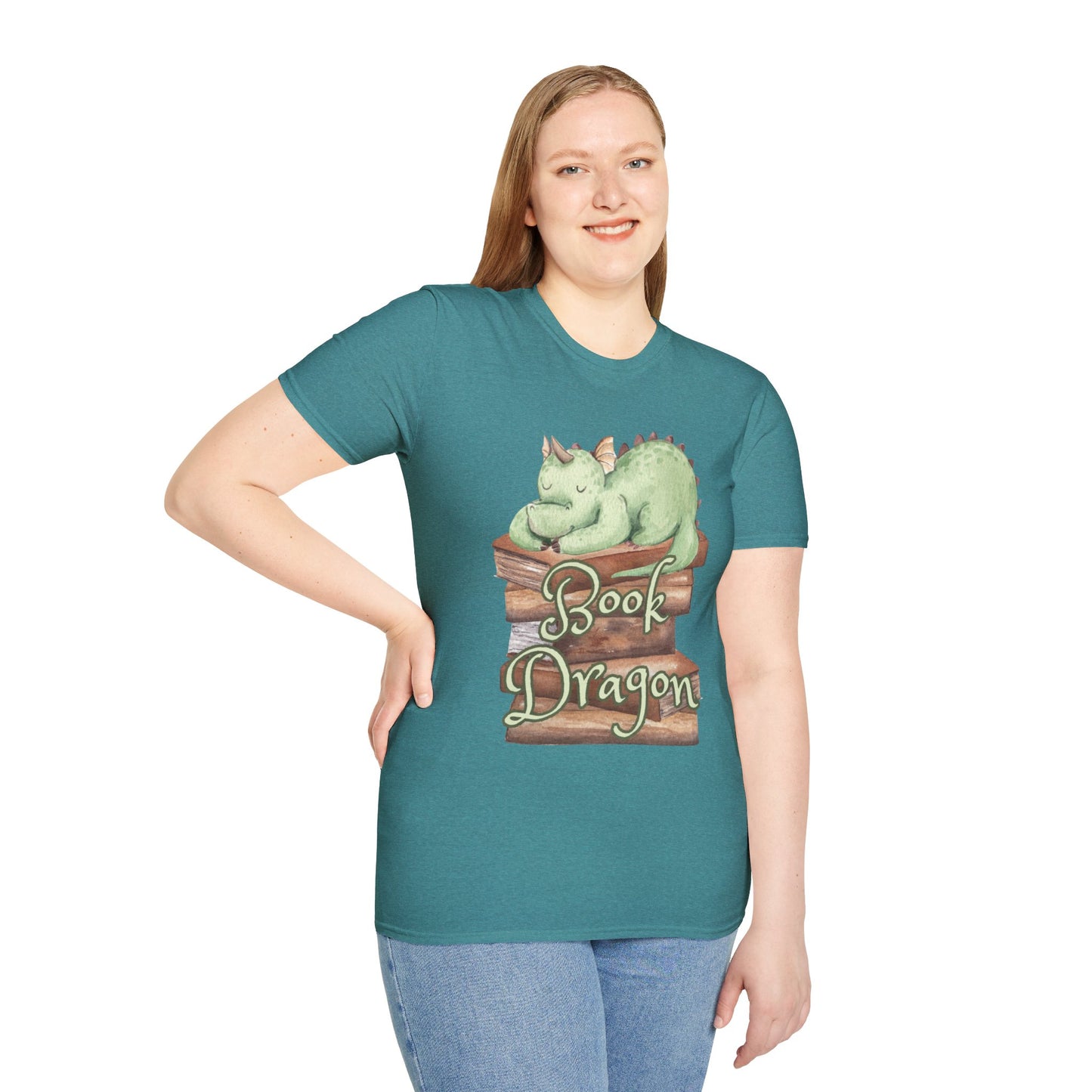 Book Dragon Unisex Softstyle T-Shirt