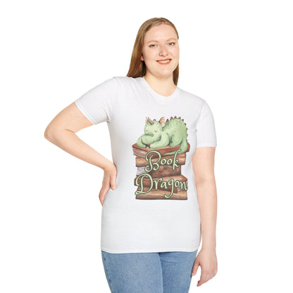 Book Dragon Unisex Softstyle T-Shirt