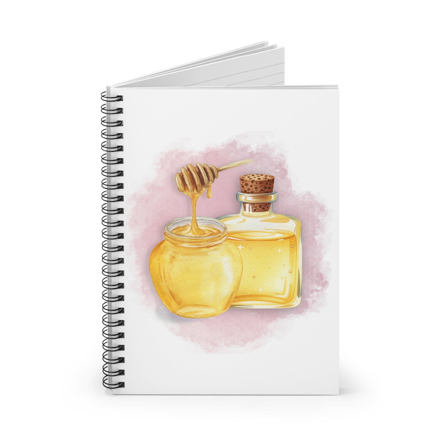 Honey Jar Spiral Notebook — Cute Kitchen-Inspired Ruled Notebook