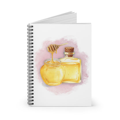 Honey Jar Spiral Notebook — Cute Kitchen-Inspired Ruled Notebook