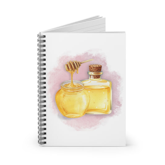 Honey Jar Spiral Notebook — Cute Kitchen-Inspired Ruled Notebook
