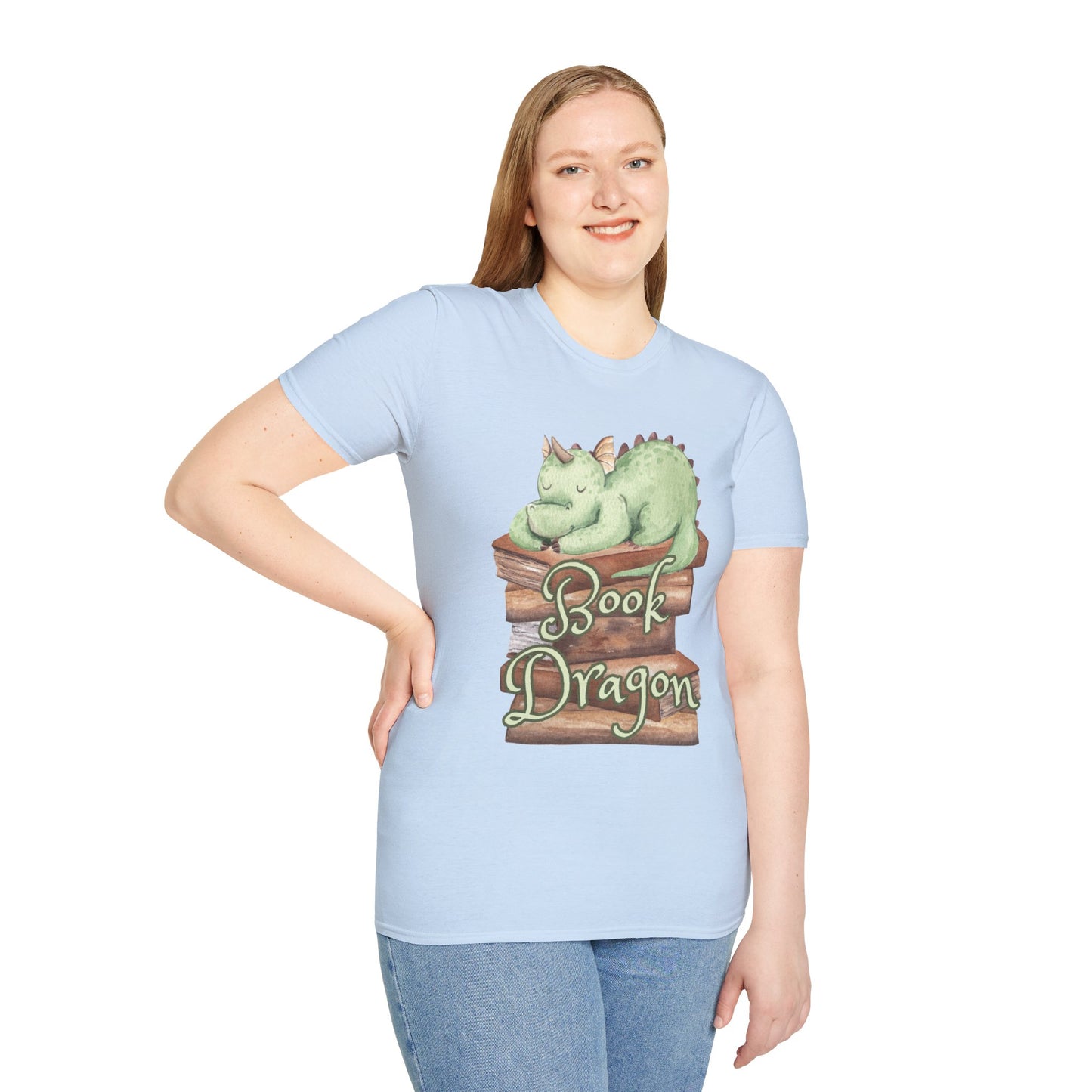 Book Dragon Unisex Softstyle T-Shirt