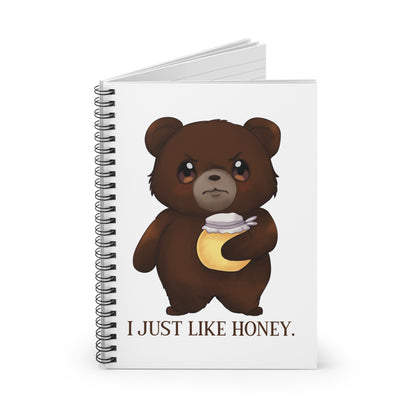 Grumpy Bear "I Just Like Honey" Spiral Notebook