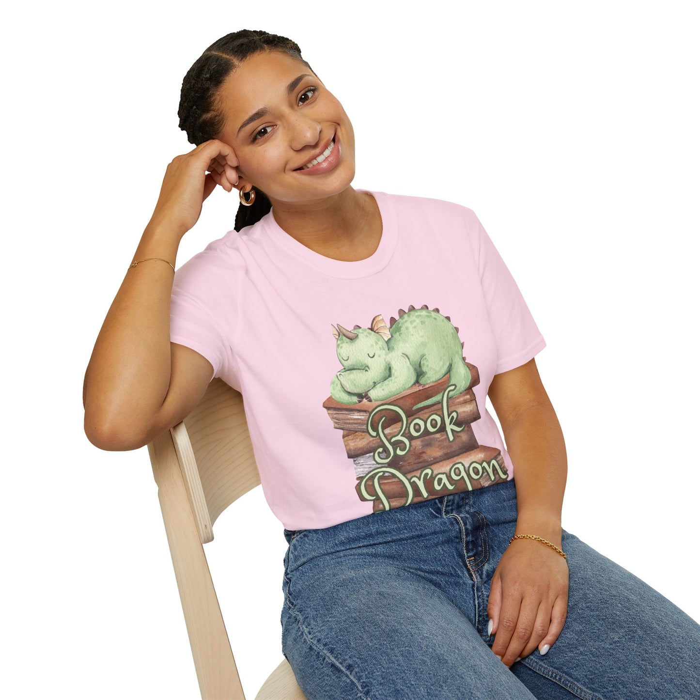 Book Dragon Unisex Softstyle T-Shirt